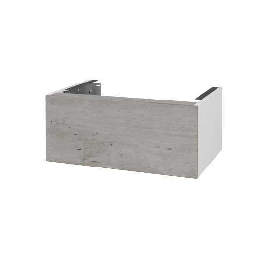 Doplňková skříňka pod desku DSD SZZ1 70 (výška 30 cm)  - N01 Bílá lesk - D01 Beton - Ne