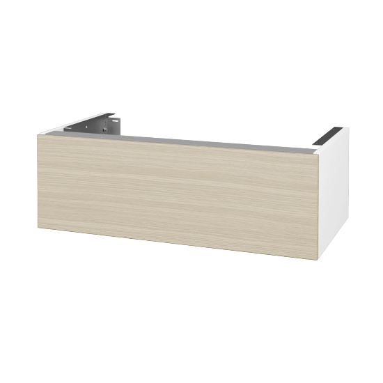 Doplňková skříňka pod desku DSD SZZ1 90 (výška 30 cm)  - N01 Bílá lesk - D04 Dub - Ne