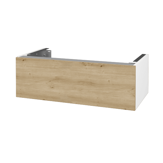 Doplnková skrinka pod dosku DSD SZZ1 90 (výška 30 cm)  - N01 Biela lesk - D22 Karamel - Ne