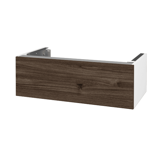 Doplnková skrinka pod dosku DSD SZZ1 90 (výška 30 cm)  - N01 Biela lesk - D25 Teak - Ne