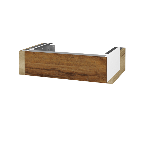 Doplnková skrinka pod dosku DSD SZZ 70 (výška 20 cm)  - N01 Biela lesk - D27 Cognac - Ne