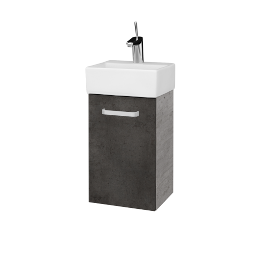 Skrinka pod umývadlo HOST SZD 35  - D01 Betón - Úchytka T01 - D16 Tmavý betón - Levé