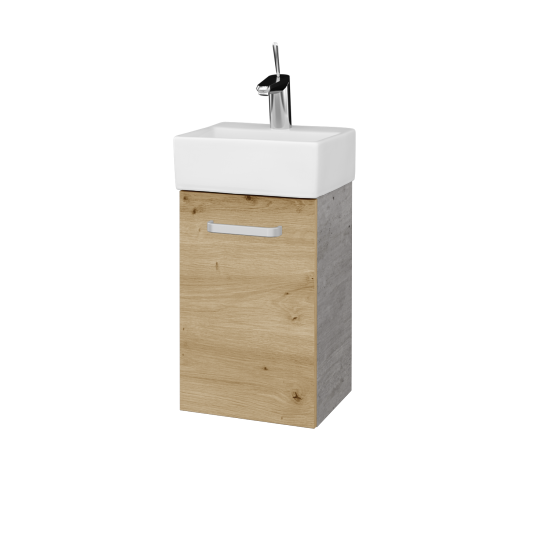 Skrinka pod umývadlo HOST SZD 35  - D01 Betón - Úchytka T01 - D22 Karamel - Levé