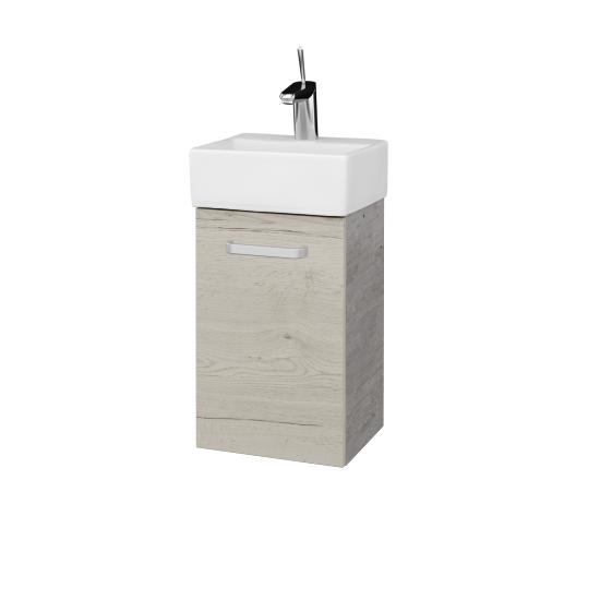 Skrinka pod umývadlo HOST SZD 35  - D01 Betón - Úchytka T01 - D28 Alberta - Levé