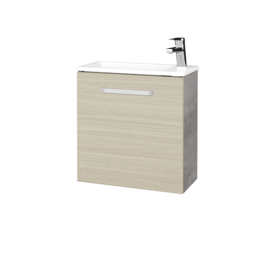 Skrinka pod umývadlo HOST SZD 50  - D01 Betón - Úchytka T01 - D04 Dub - Levé