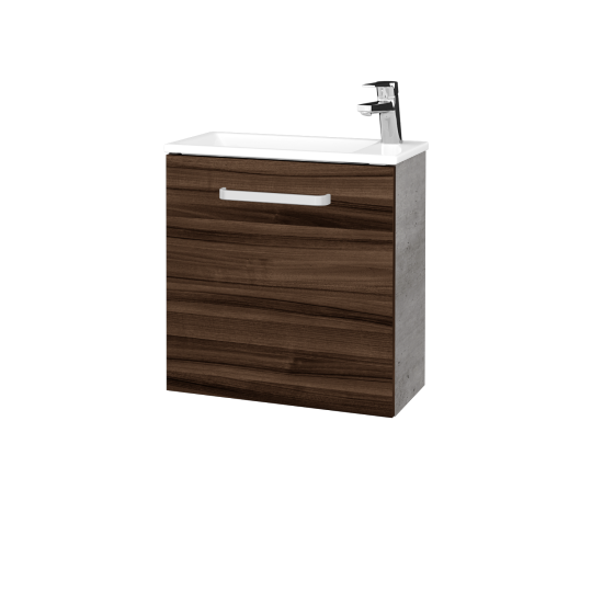 Skrinka pod umývadlo HOST SZD 50  - D01 Betón - Úchytka T01 - D06 Orech - Levé