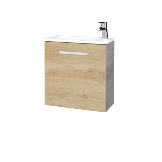 Skrinka pod umývadlo HOST SZD 50  - D01 Betón - Úchytka T01 - D15 Nebraska - Levé