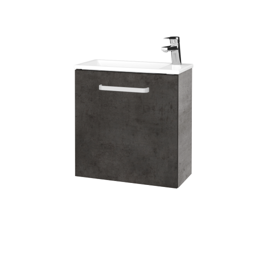 Skrinka pod umývadlo HOST SZD 50  - D01 Betón - Úchytka T01 - D16 Tmavý betón - Levé