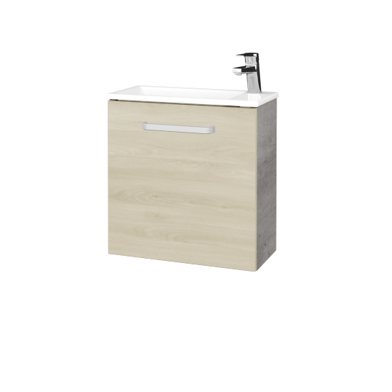 Skrinka pod umývadlo HOST SZD 50  - D01 Betón - Úchytka T01 - D24 Ohio - Levé