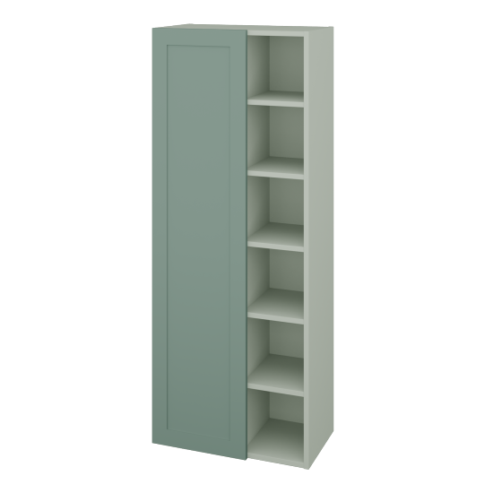 Vysoká kúpeľňova skrinka PORTO SVDO6 60  - L20 Mint Grey vysoký lesk - L18 Mint vysoký lesk - Levé