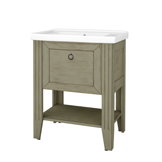 Skrinka pod umývadlo ANTIK SUPZ 70  - M23 Mint Grey mat patina - Úchytka T10 - M23 Mint grey mat patina