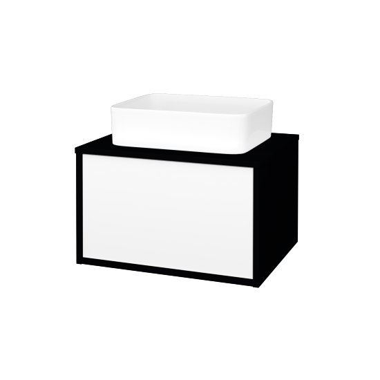 Skrinka pod umývadlo ARTEO SZZ 60 (umývadlo Joy)  - M17 Čierna mat - M01 Biela mat - Nie
