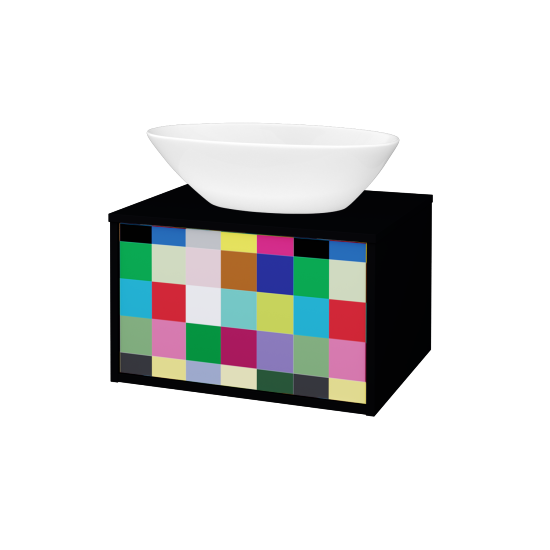 Skrinka pod umývadlo ARTEO SZZ 60 (umývadlo Triumph)  - M17 Čierna mat - IND Individual - Nie