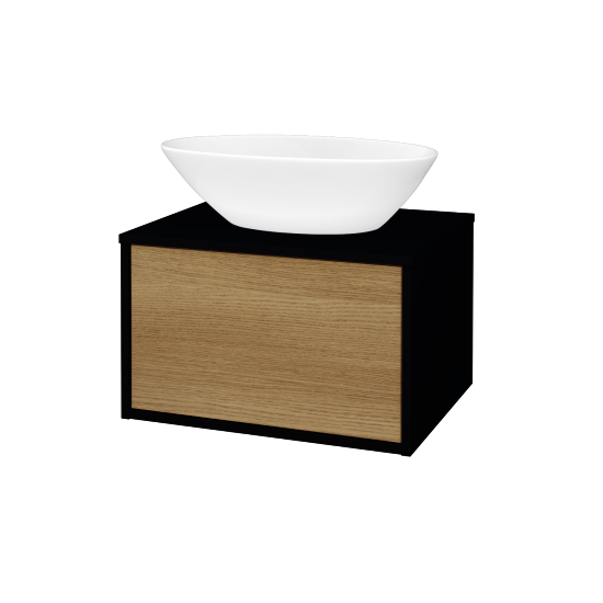 Skrinka pod umývadlo ARTEO SZZ 60 (umývadlo Triumph)  - M17 Čierna mat - D29 Honey - Nie