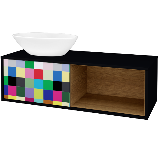 Skrinka pod umývadlo ARTEO SZZOP 120 (umývadlo Triumph)  - M17 Čierna mat - IND Individual - Nie