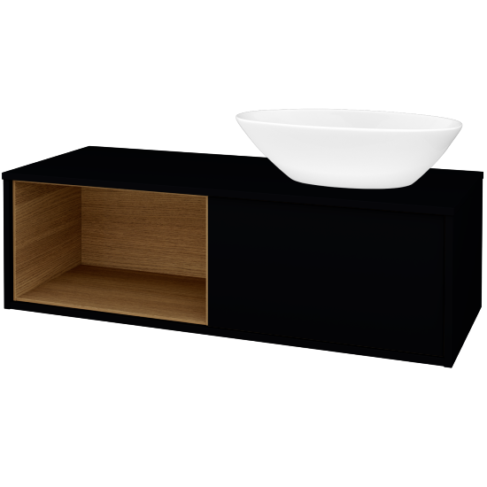 Skrinka pod umývadlo ARTEO SZZOL 120 (umývadlo Triumph)  - M17 Čierna mat - M17 Čierna mat - Nie