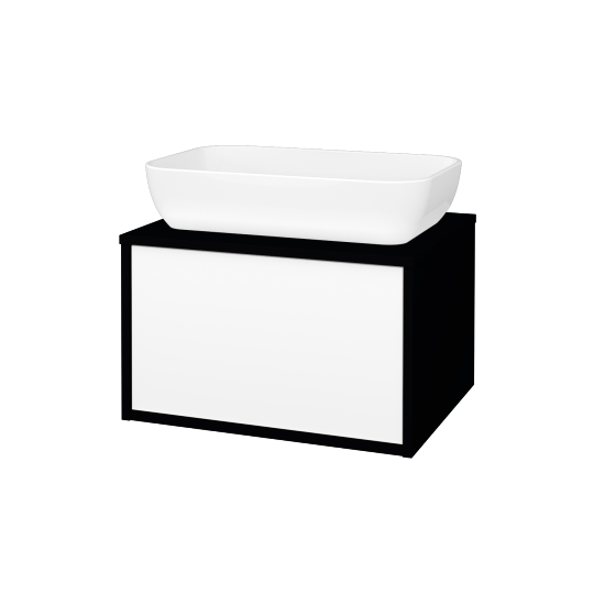 Skrinka pod umývadlo ARTEO SZZ 60 (umývadlo Felis 1)  - M17 Čierna mat - M01 Biela mat - Nie