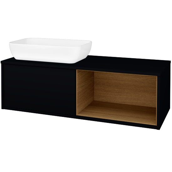 Skrinka pod umývadlo ARTEO SZZOP 120 (umývadlo Felis 1)  - M17 Čierna mat - M17 Čierna mat - Nie