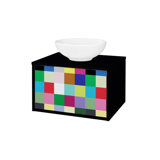 Skrinka pod umývadlo ARTEO SZZ 60 (umývadlo Nikolo 1)  - M17 Čierna mat - IND Individual - Nie