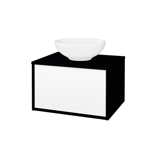 Skrinka pod umývadlo ARTEO SZZ 60 (umývadlo Nikolo 1)  - M17 Čierna mat - M01 Biela mat - Nie