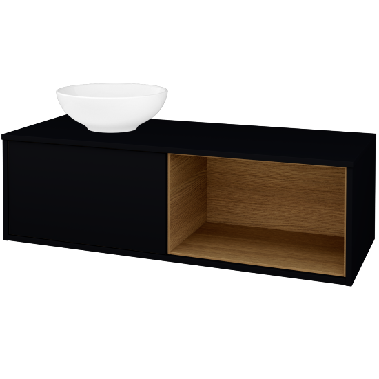Skrinka pod umývadlo ARTEO SZZOP 120 (umývadlo Nikolo 1)  - M17 Čierna mat - M17 Čierna mat - Nie