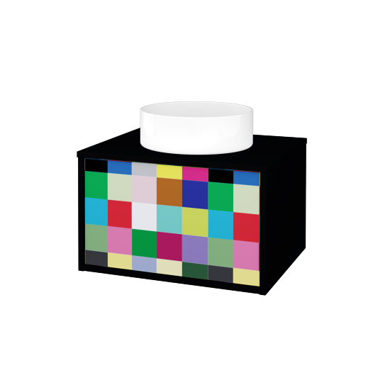 Skrinka pod umývadlo ARTEO SZZ 60 (umývadlo Circo)  - M17 Čierna mat - IND Individual - Nie