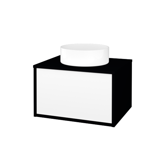 Skrinka pod umývadlo ARTEO SZZ 60 (umývadlo Circo)  - M17 Čierna mat - M01 Biela mat - Nie
