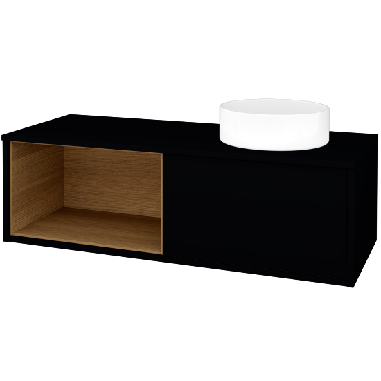 Skrinka pod umývadlo ARTEO SZZOL 120 (umývadlo Circo)  - M17 Čierna mat - M17 Čierna mat - Nie