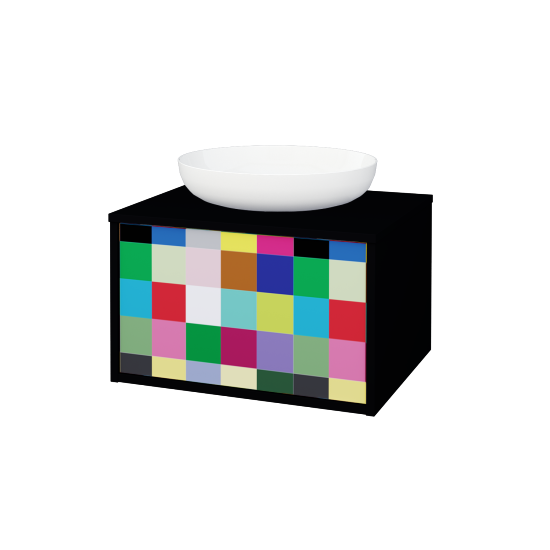 Skrinka pod umývadlo ARTEO SZZ 60 (pre umývadlo Kaldewei Miena)  - M17 Čierna mat - IND Individual - Nie