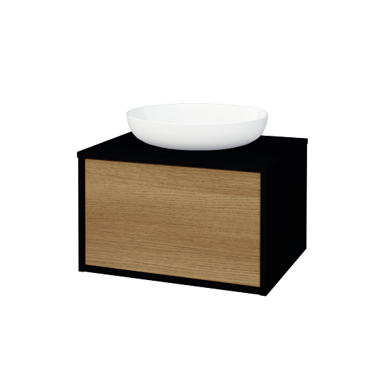 Skrinka pod umývadlo ARTEO SZZ 60 (pre umývadlo Kaldewei Miena)  - M17 Čierna mat - D29 Honey - Nie