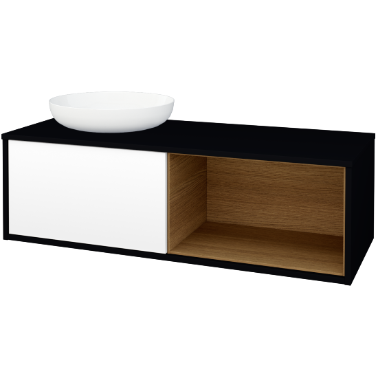 Skrinka pod umývadlo ARTEO SZZOP 120 (pre umývadlo Kaldewei Miena)  - M17 Čierna mat - M01 Biela mat - Nie