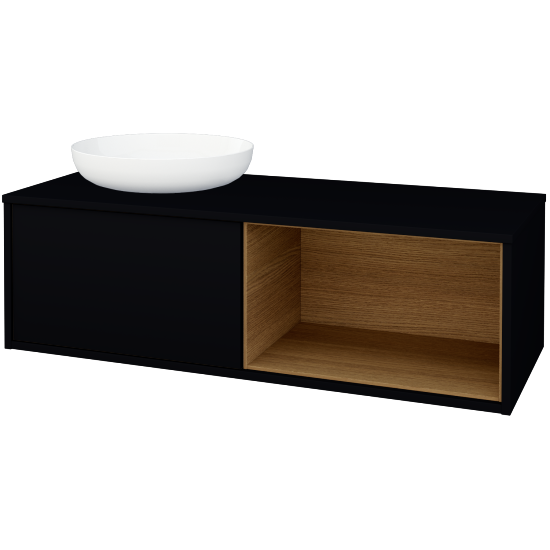 Skrinka pod umývadlo ARTEO SZZOP 120 (pre umývadlo Kaldewei Miena)  - M17 Čierna mat - M17 Čierna mat - Nie