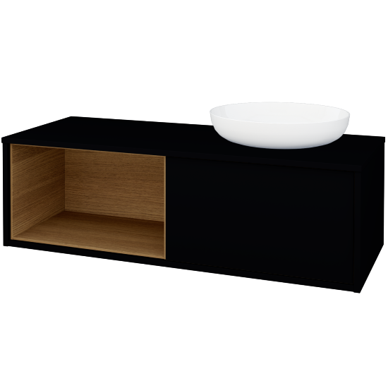 Skrinka pod umývadlo ARTEO SZZOL 120 (pre umývadlo Kaldewei Miena)  - M17 Čierna mat - M17 Čierna mat - Nie