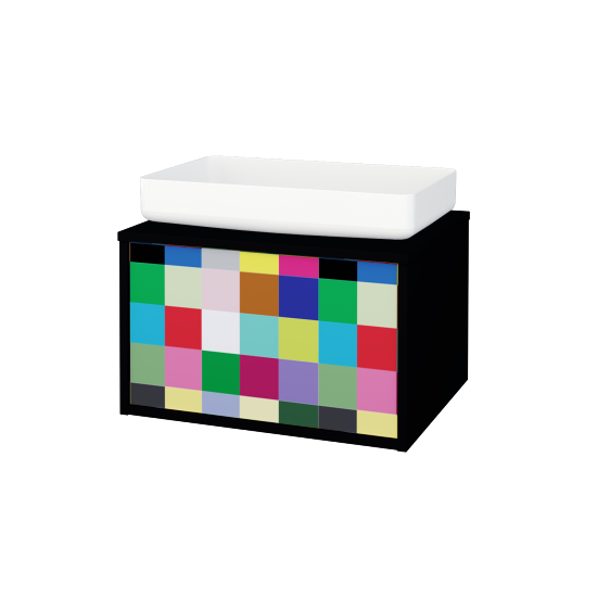 Skrinka pod umývadlo ARTEO SZZ 60 (pre umývadlo Kaldewei Miena)  - M17 Čierna mat - IND Individual - Nie