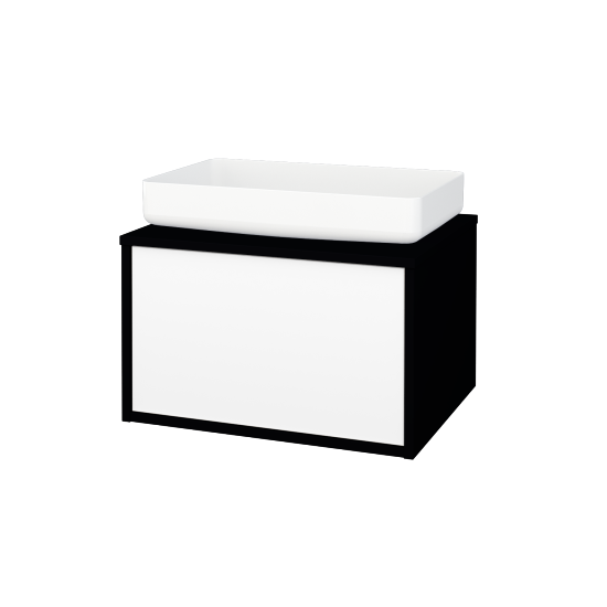 Skrinka pod umývadlo ARTEO SZZ 60 (pre umývadlo Kaldewei Miena)  - M17 Čierna mat - M01 Biela mat - Nie