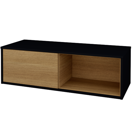 Skrinka pod umývadlo ARTEO SZZOP 120 (bez umývadla)  - M17 Čierna mat - Variant bez úchytky T31 (Push to open) - D29 Honey - Áno - Nie