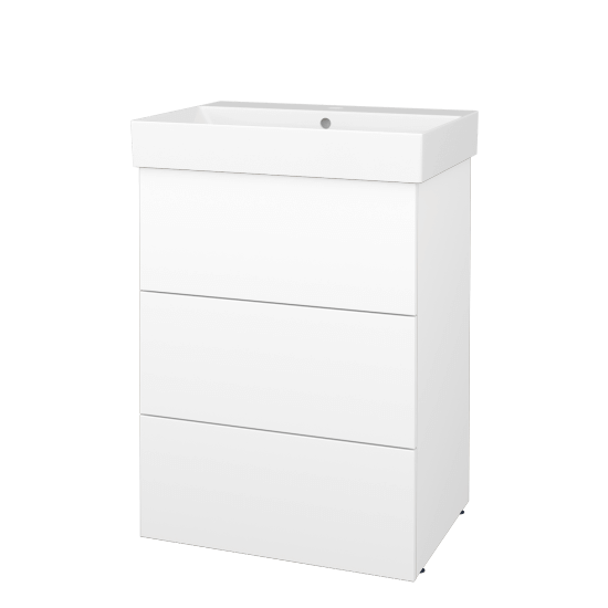 Skrinka pod umývadlo  SUZ3 60  - L01 Biela vysoký lesk - L01 Biela vysoký lesk