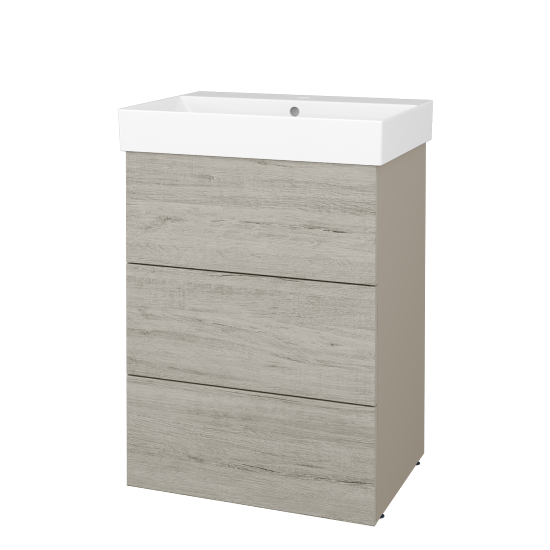 Skrinka pod umývadlo FLOOR SUZ3 60  - L04 Béžová vysoký lesk - D05 Oregon - Nie