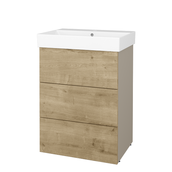 Skrinka pod umývadlo FLOOR SUZ3 60  - L04 Béžová vysoký lesk - D09 Arlington - Nie