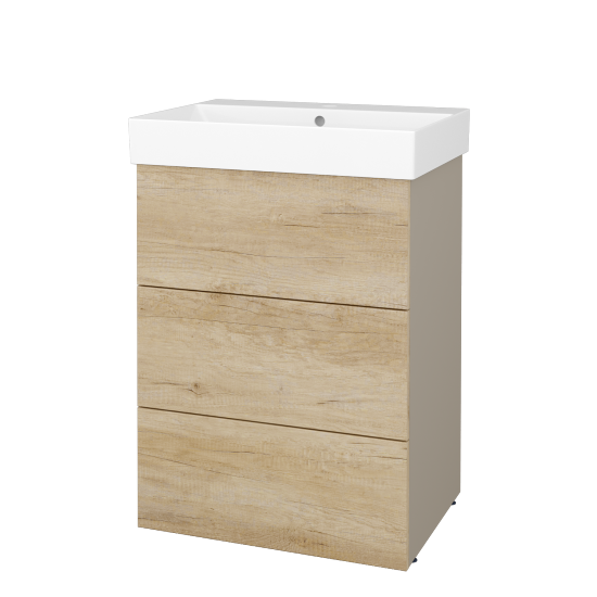 Skrinka pod umývadlo FLOOR SUZ3 60  - L04 Béžová vysoký lesk - D15 Nebraska - Nie