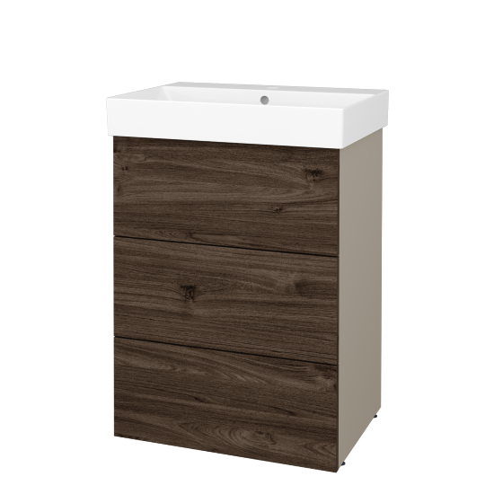 Skrinka pod umývadlo FLOOR SUZ3 60  - L04 Béžová vysoký lesk - D25 Teak - Nie