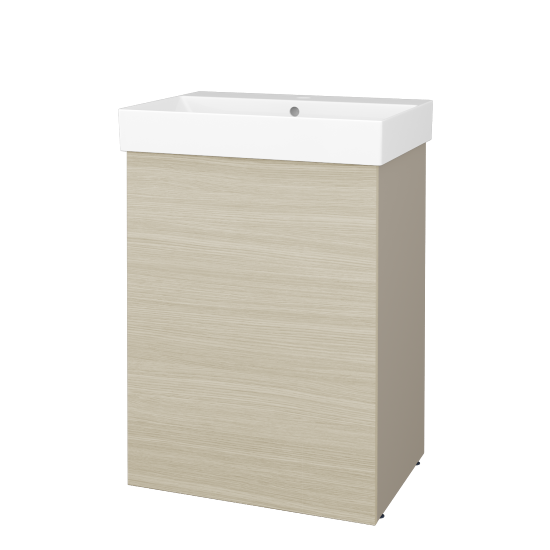 Skrinka pod umývadlo FLOOR SUD 60  - L04 Béžová vysoký lesk - D04 Dub - Levé - Nie
