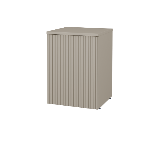 Nízka kúpeľňová skrinka FLOOR SND 40  - L04 Béžová vysoký lesk - N01 Biela lesk - Levé - Nie