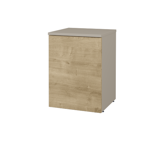 Nízka kúpeľňová skrinka FLOOR SND 40  - L04 Béžová vysoký lesk - D09 Arlington - Levé - Nie