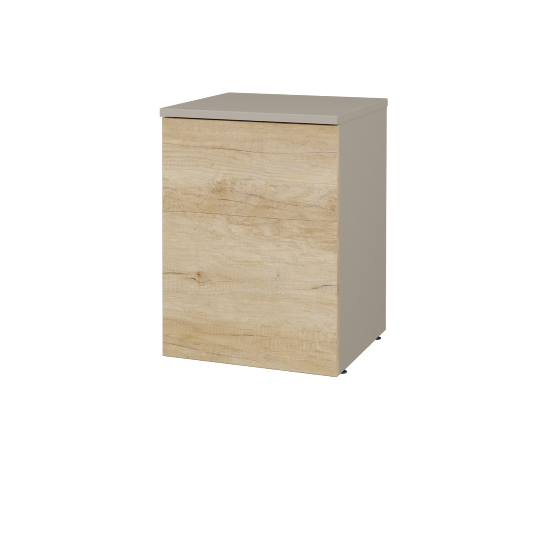 Nízka kúpeľňová skrinka FLOOR SND 40  - L04 Béžová vysoký lesk - D15 Nebraska - Levé - Nie