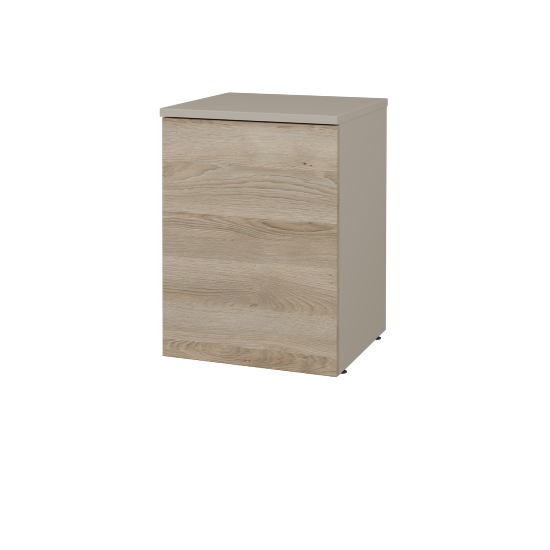 Nízka kúpeľňová skrinka FLOOR SND 40  - L04 Béžová vysoký lesk - D17 Colorado - Levé - Nie