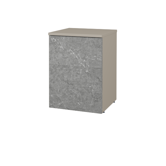 Nízka kúpeľňová skrinka FLOOR SND 40  - L04 Béžová vysoký lesk - D20 Galaxy - Levé - Nie