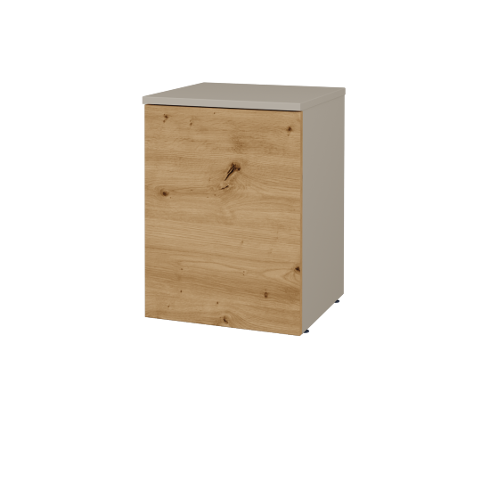 Nízka kúpeľňová skrinka FLOOR SND 40  - L04 Béžová vysoký lesk - D22 Karamel - Levé - Nie