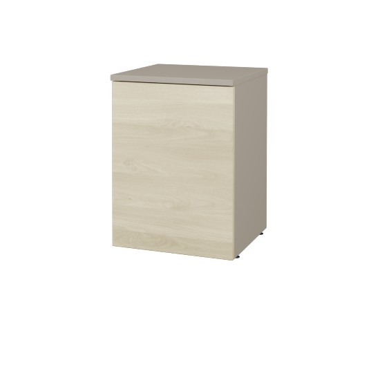 Nízka kúpeľňová skrinka FLOOR SND 40  - L04 Béžová vysoký lesk - D24 Ohio - Levé - Nie