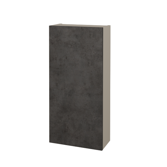 Horná skrinka FLOOR SYD 40  - L04 Béžová vysoký lesk - D16 Tmavý betón - Levé - Nie